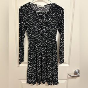 Juniors long-sleeve floral dress